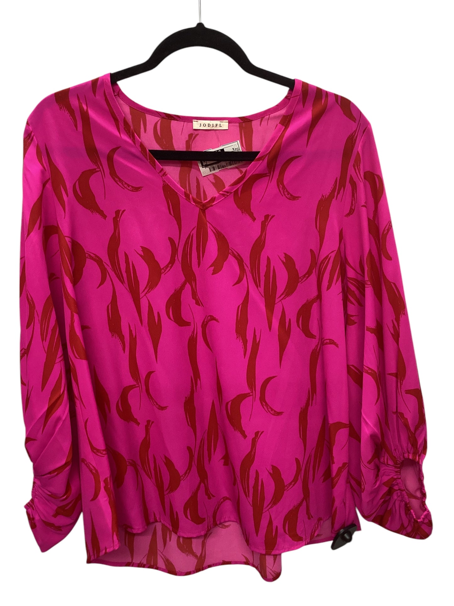 Top Long Sleeve By Jodifl In Pink, Size: S