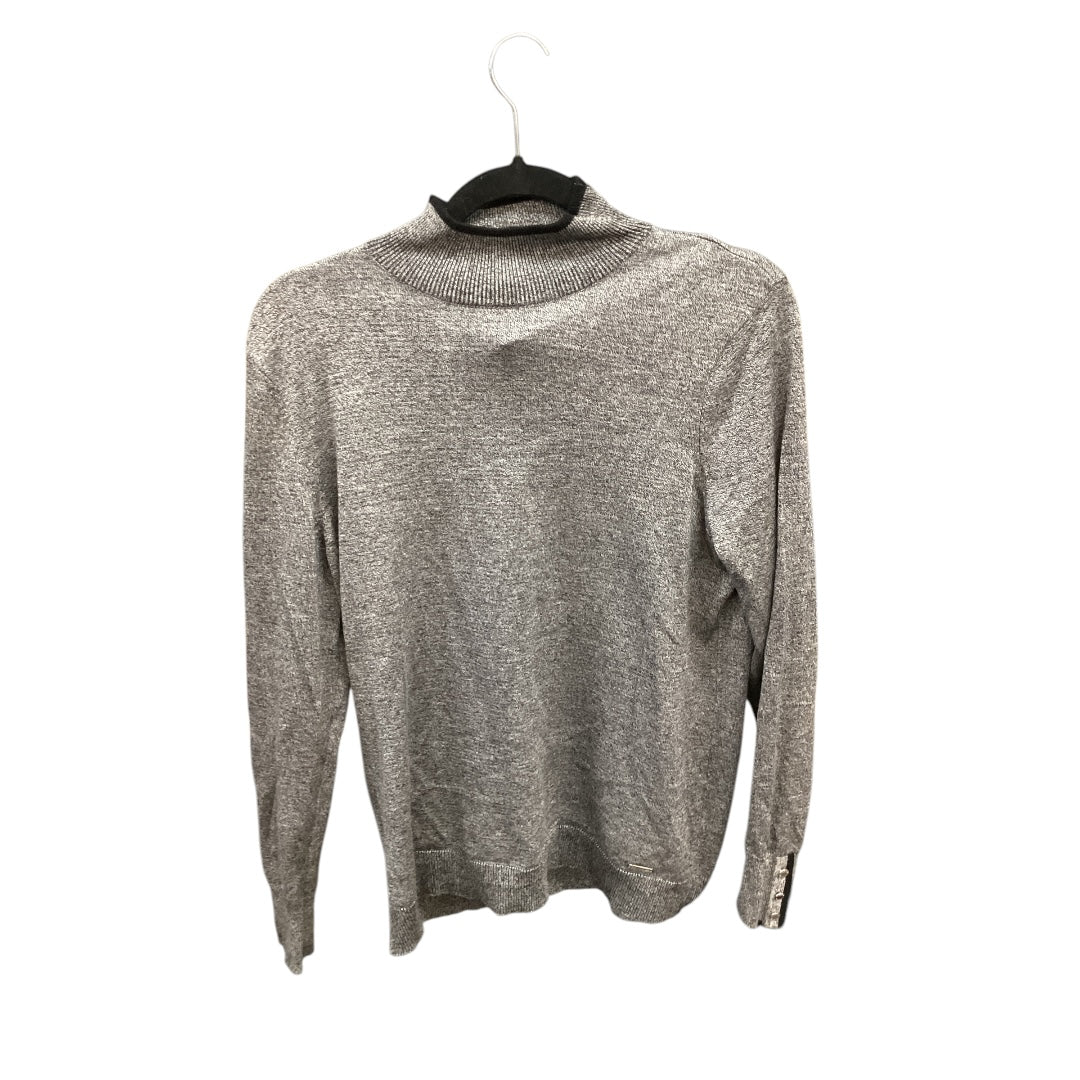 Top Long Sleeve By Calvin Klein In Grey, Size: M