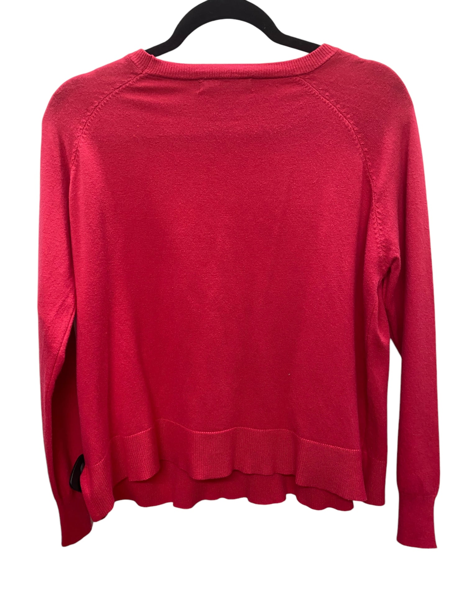 Top Long Sleeve By Cmc In Red, Size: L