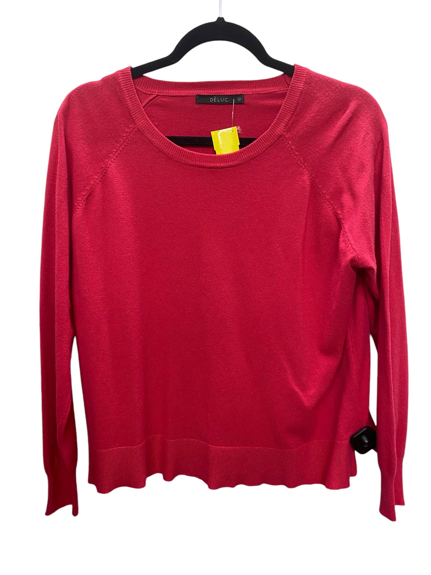 Top Long Sleeve By Cmc In Red, Size: L