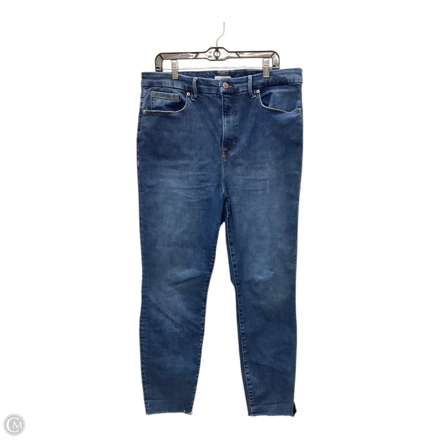 Jeans Skinny By Good American In Blue Denim, Size: 16