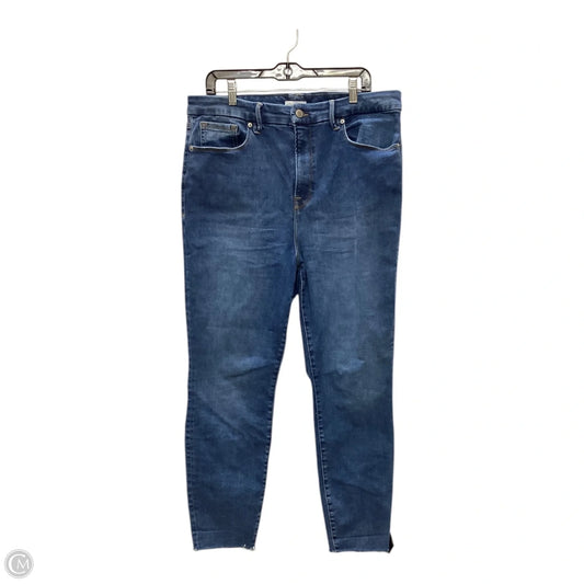 Jeans Skinny By Good American In Blue Denim, Size: 16