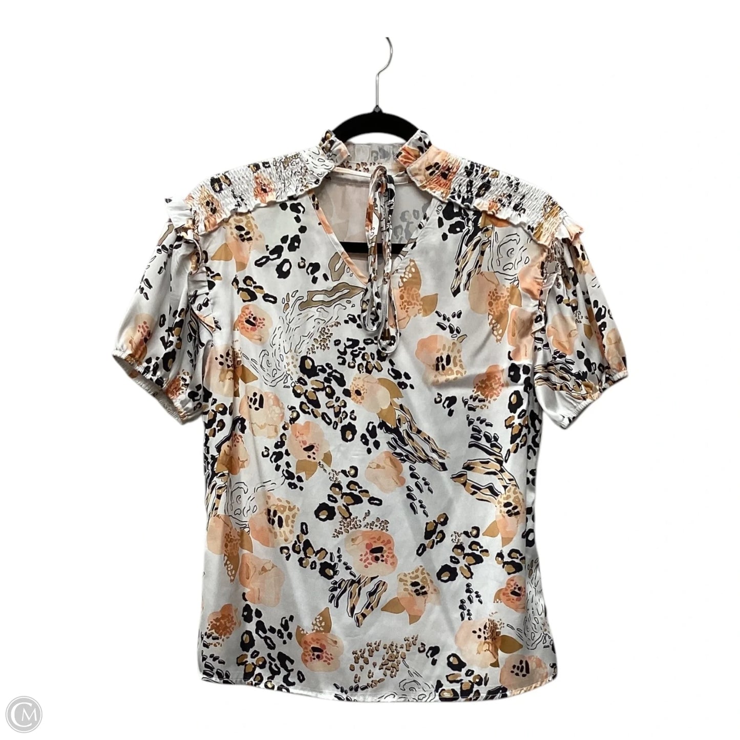 Top Short Sleeve By Cme In Multi-colored, Size: S