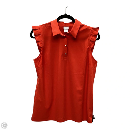 Top Sleeveless By Chicos In Orange, Size: M