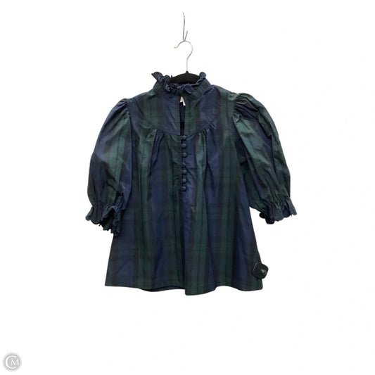 Top Short Sleeve By Cmc In Blue & Green, Size: Xs