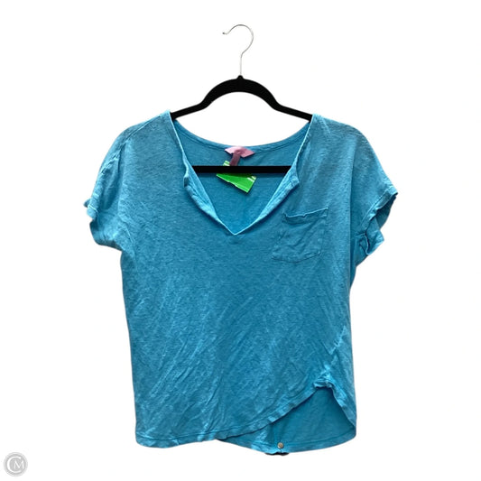 Top Short Sleeve Designer By Lilly Pulitzer In Blue, Size: S