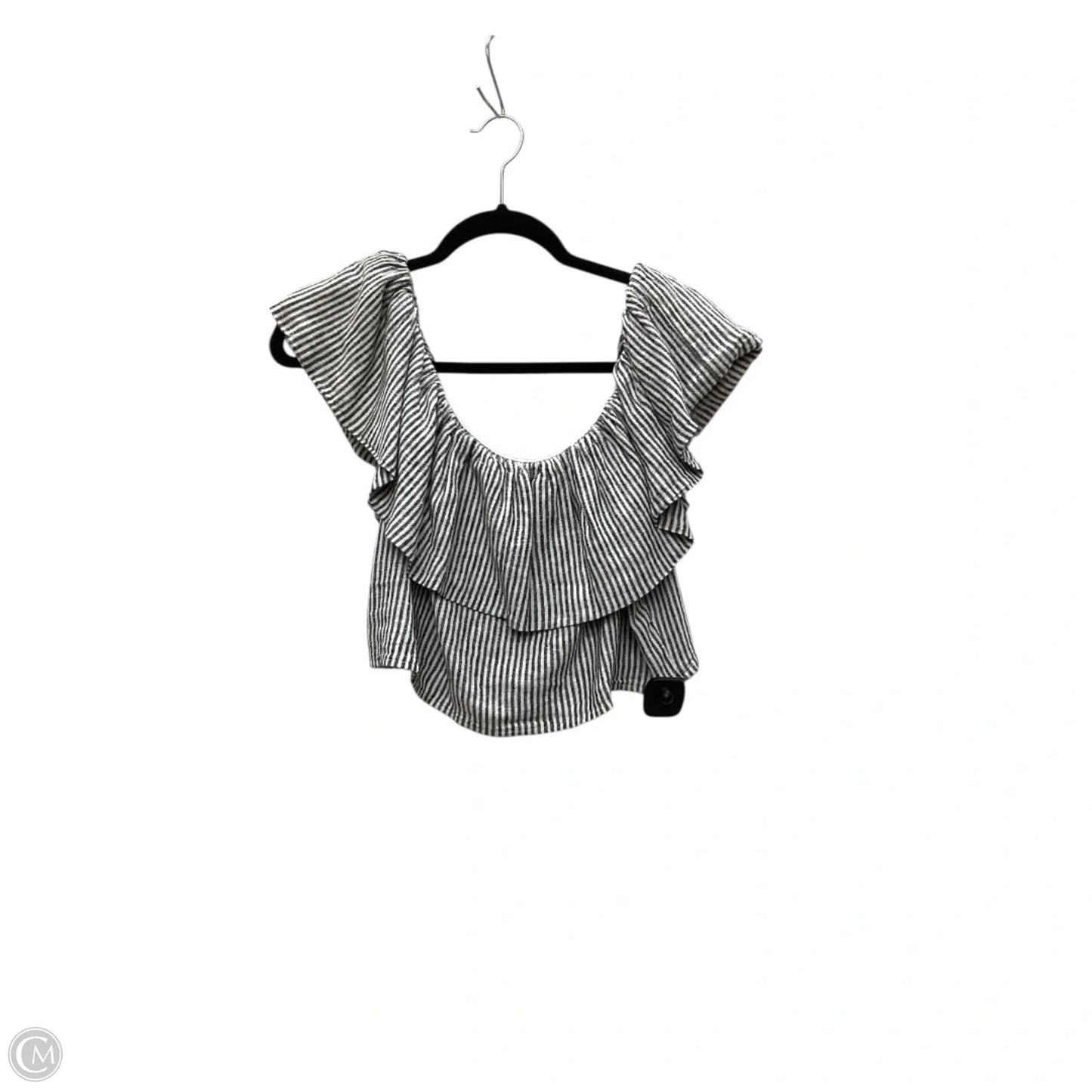 Top Short Sleeve By A New Day In Striped Pattern, Size: L