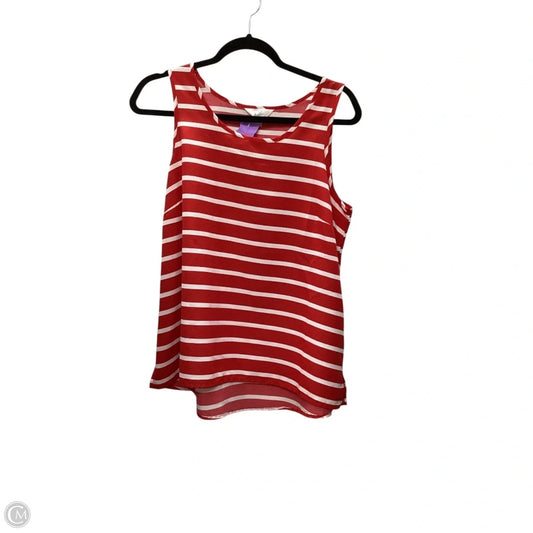 Top Sleeveless By Time And Tru In Striped Pattern, Size: M