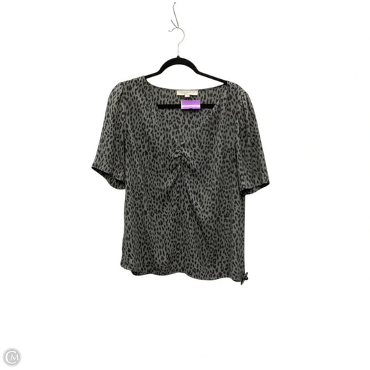 Top Short Sleeve By Loft In Animal Print, Size: L