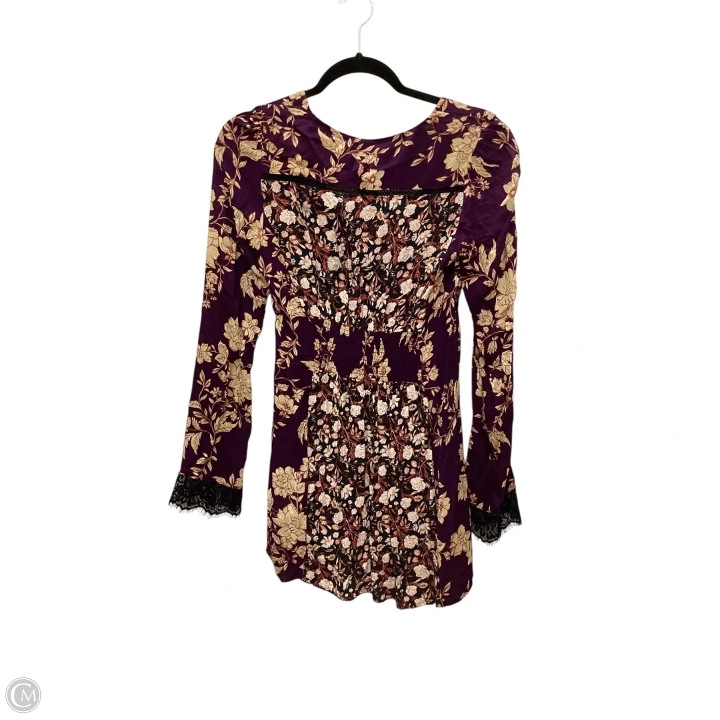 Tunic Long Sleeve By Free People In Purple, Size: Xs
