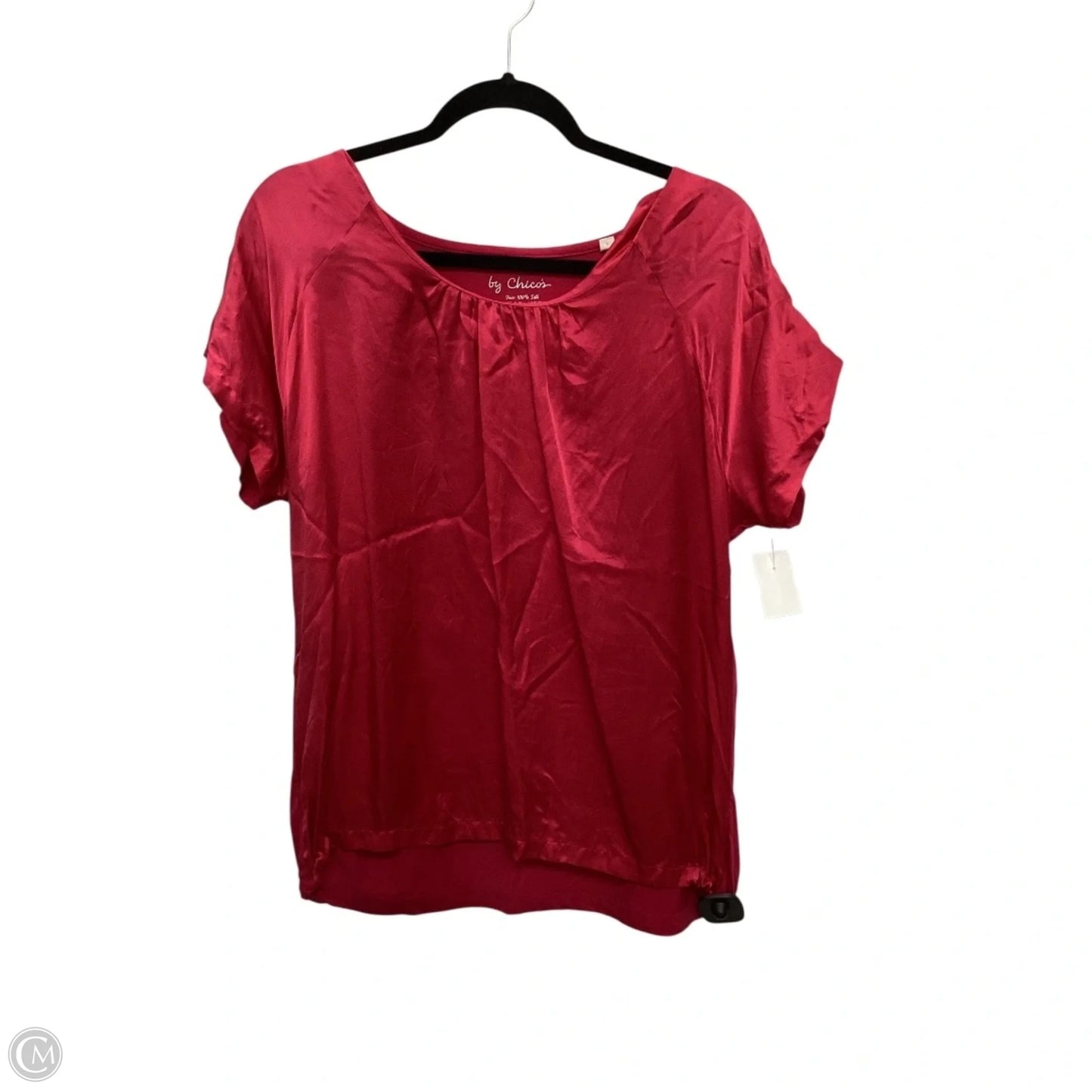 Top Short Sleeve By Chicos In Pink, Size: L