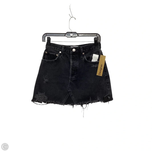 Skirt Mini & Short By Agolde In Black Denim, Size: 2