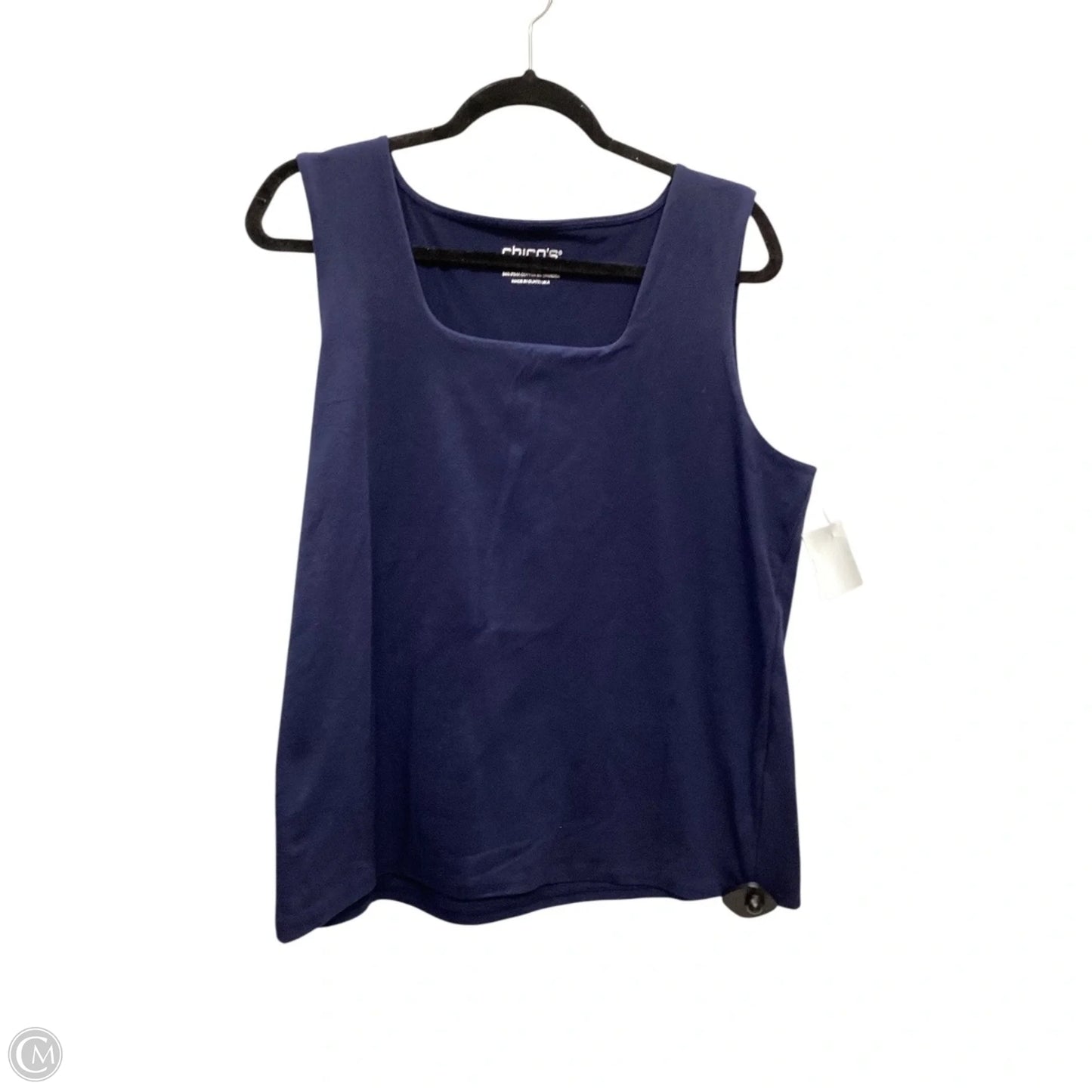 Top Sleeveless Basic By Chicos In Navy, Size: Xl
