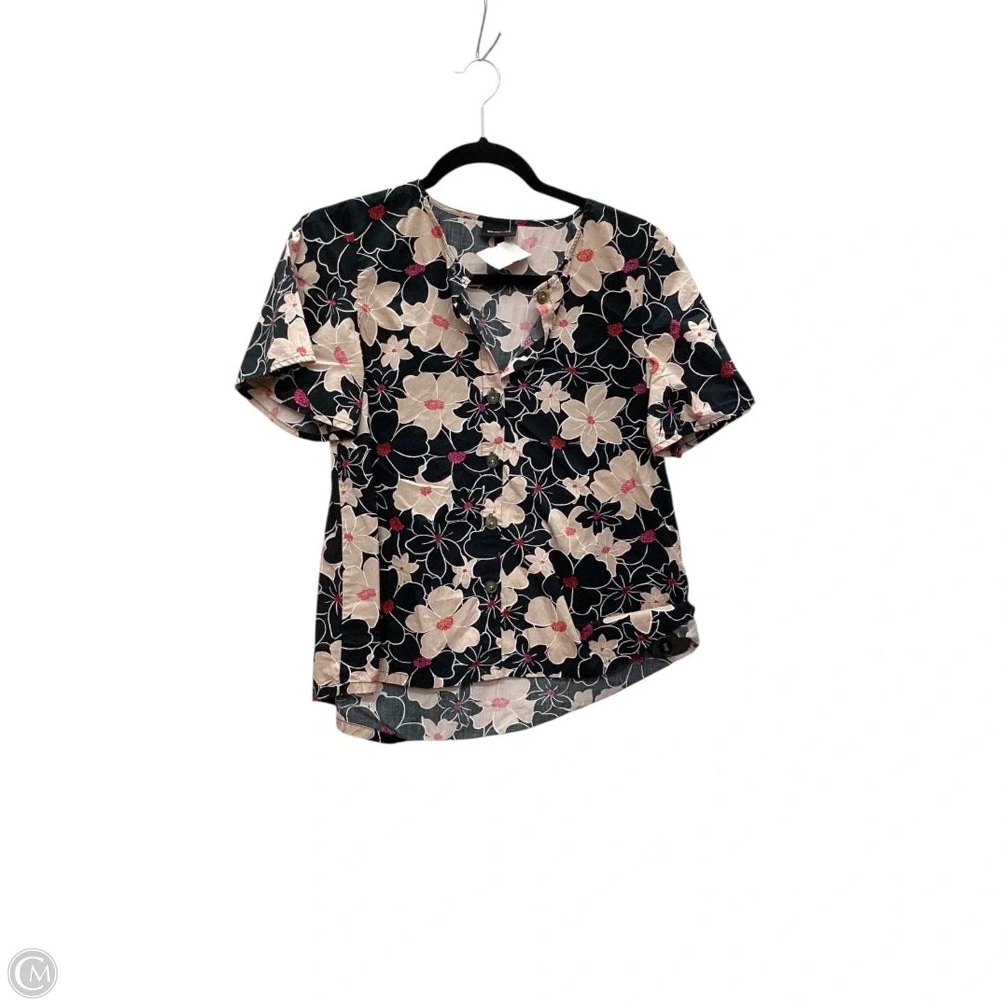 Top Short Sleeve By Who What Wear In Floral Print, Size: Xs