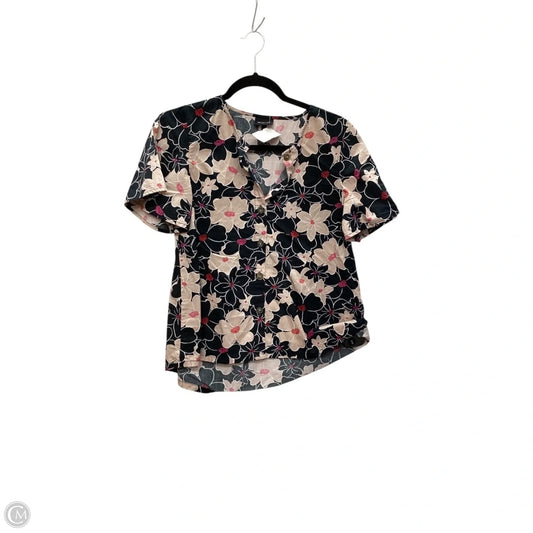 Top Short Sleeve By Who What Wear In Floral Print, Size: Xs