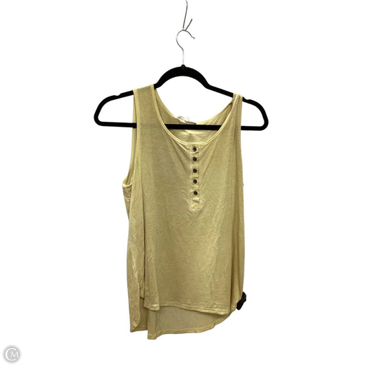 Top Sleeveless By Jane And Delancey In Yellow, Size: S
