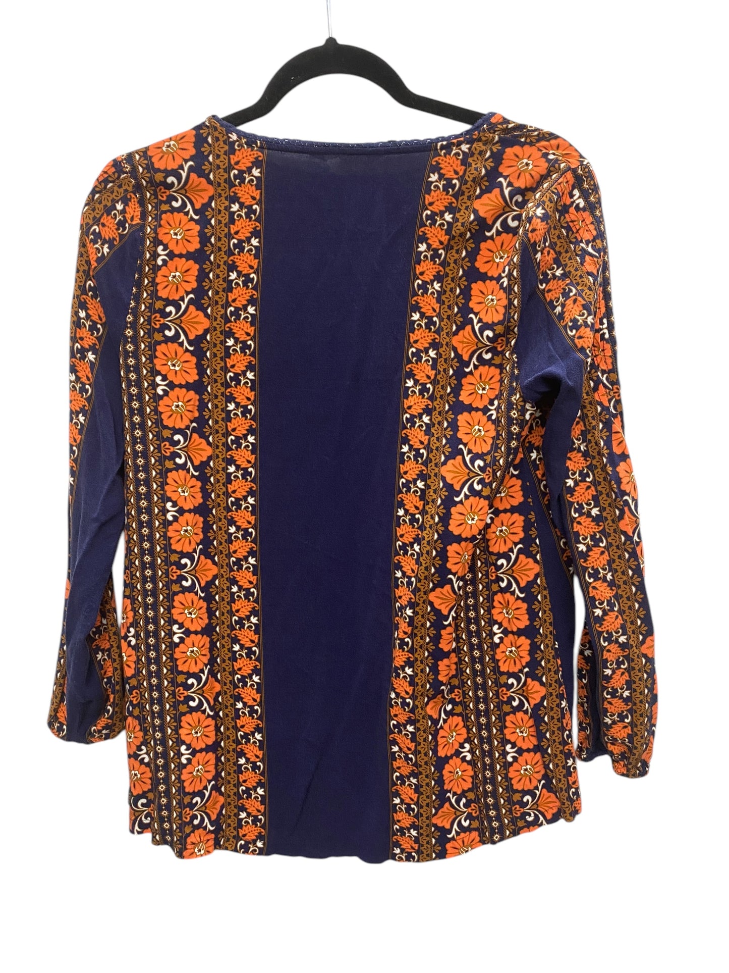 Top Long Sleeve By Matilda Jane In Blue & Orange, Size: M