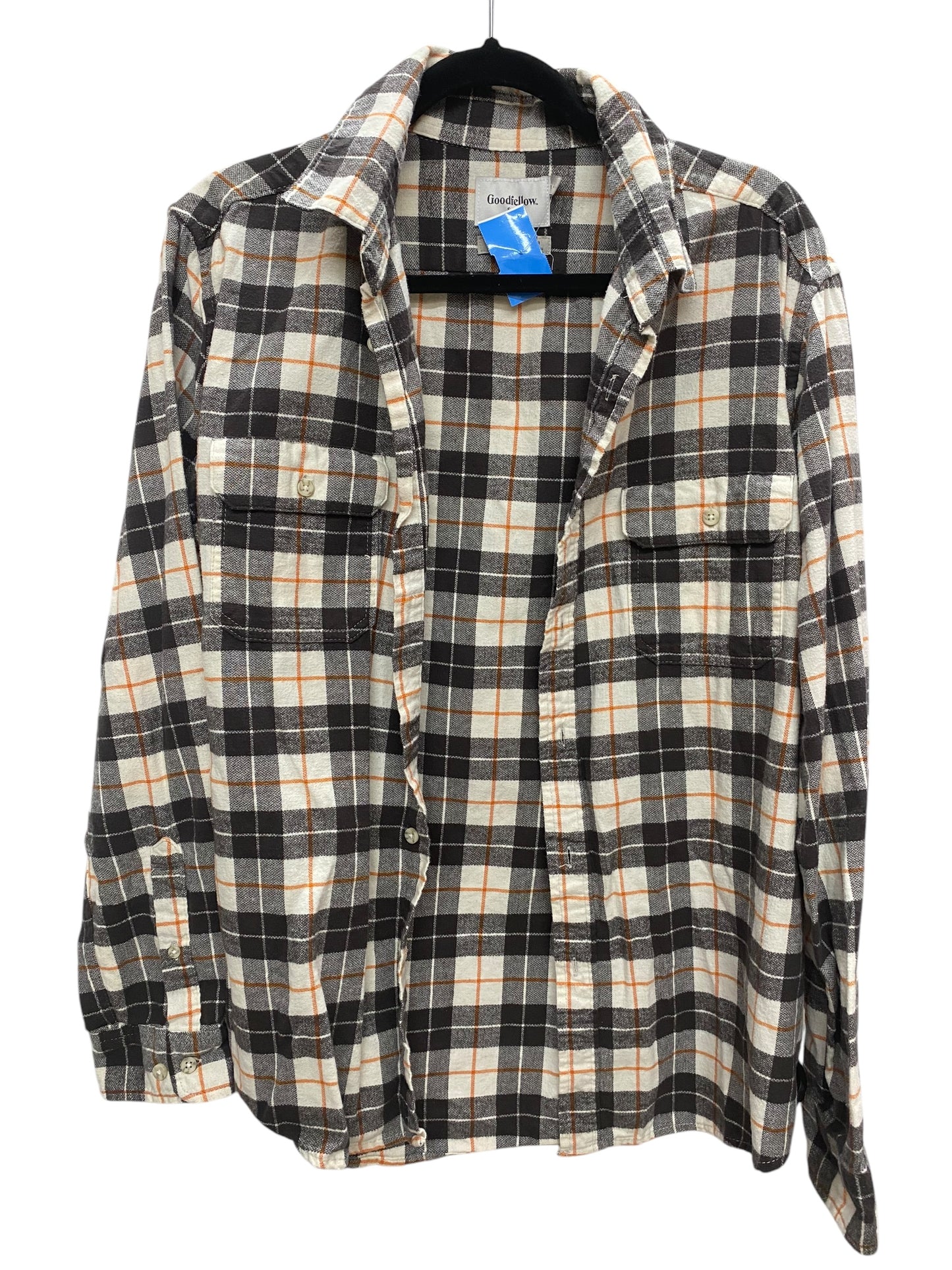 Top Long Sleeve By Clothes Mentor In Plaid Pattern, Size: L