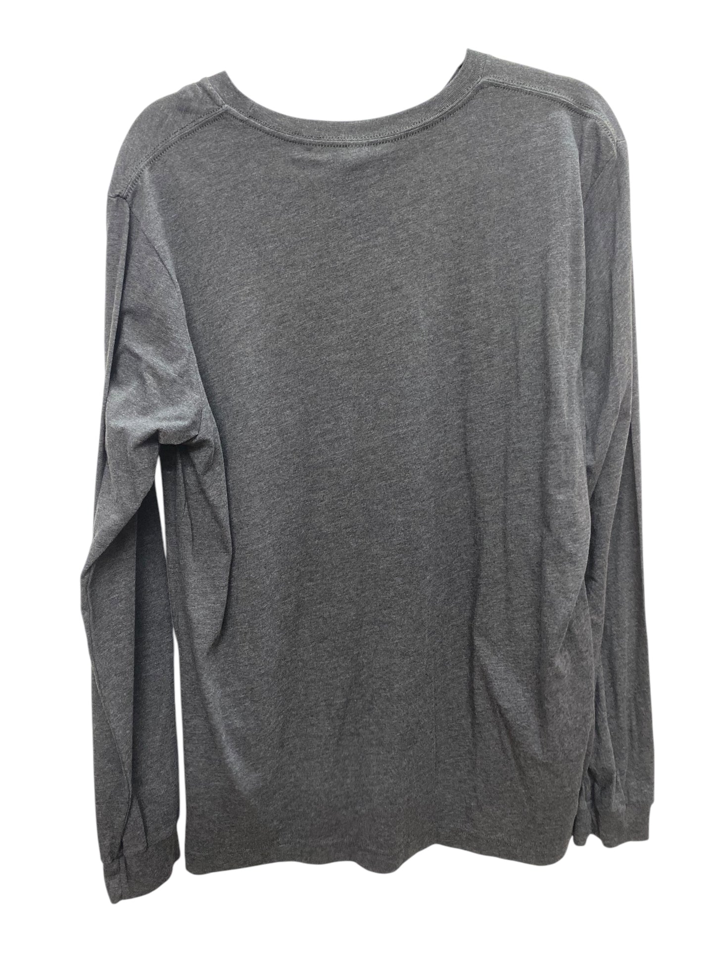 Top Long Sleeve By Bella + Canvas In Grey, Size: Xl