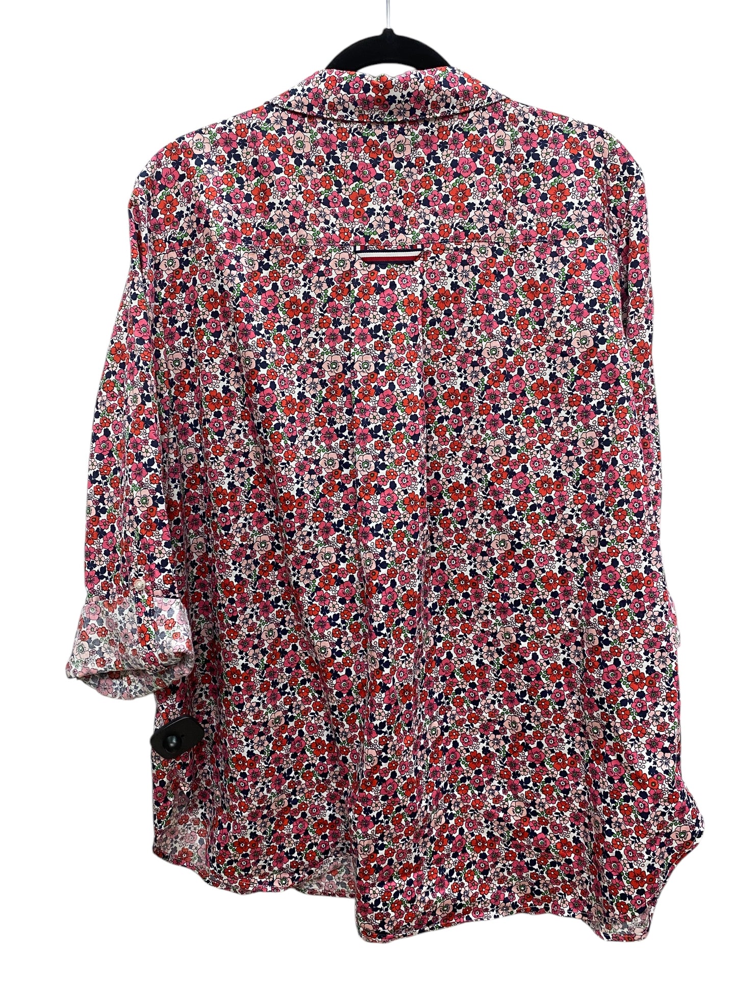 Top Long Sleeve By Tommy Hilfiger In Floral Print, Size: Xxl