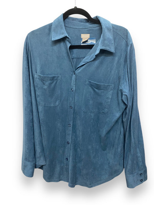 Top Long Sleeve By Chicos In Blue, Size: 2