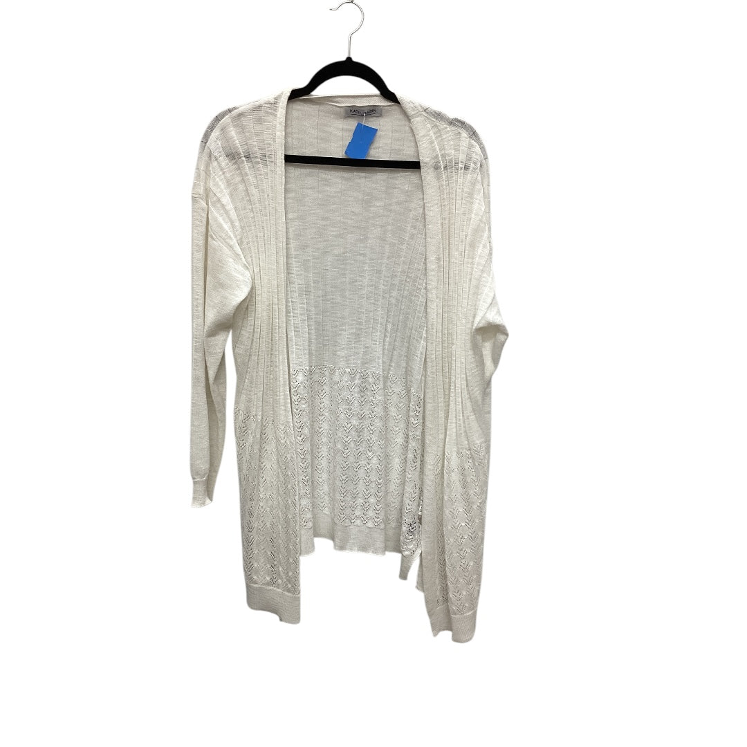 Cardigan By Clothes Mentor In White, Size: 2x