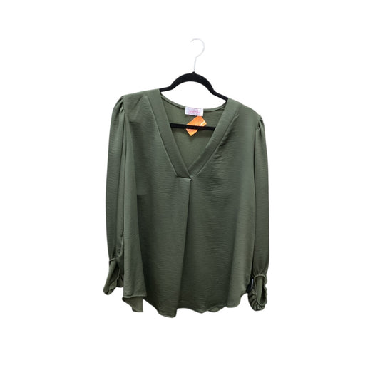 Top Long Sleeve By Clothes Mentor In Green, Size: Xl