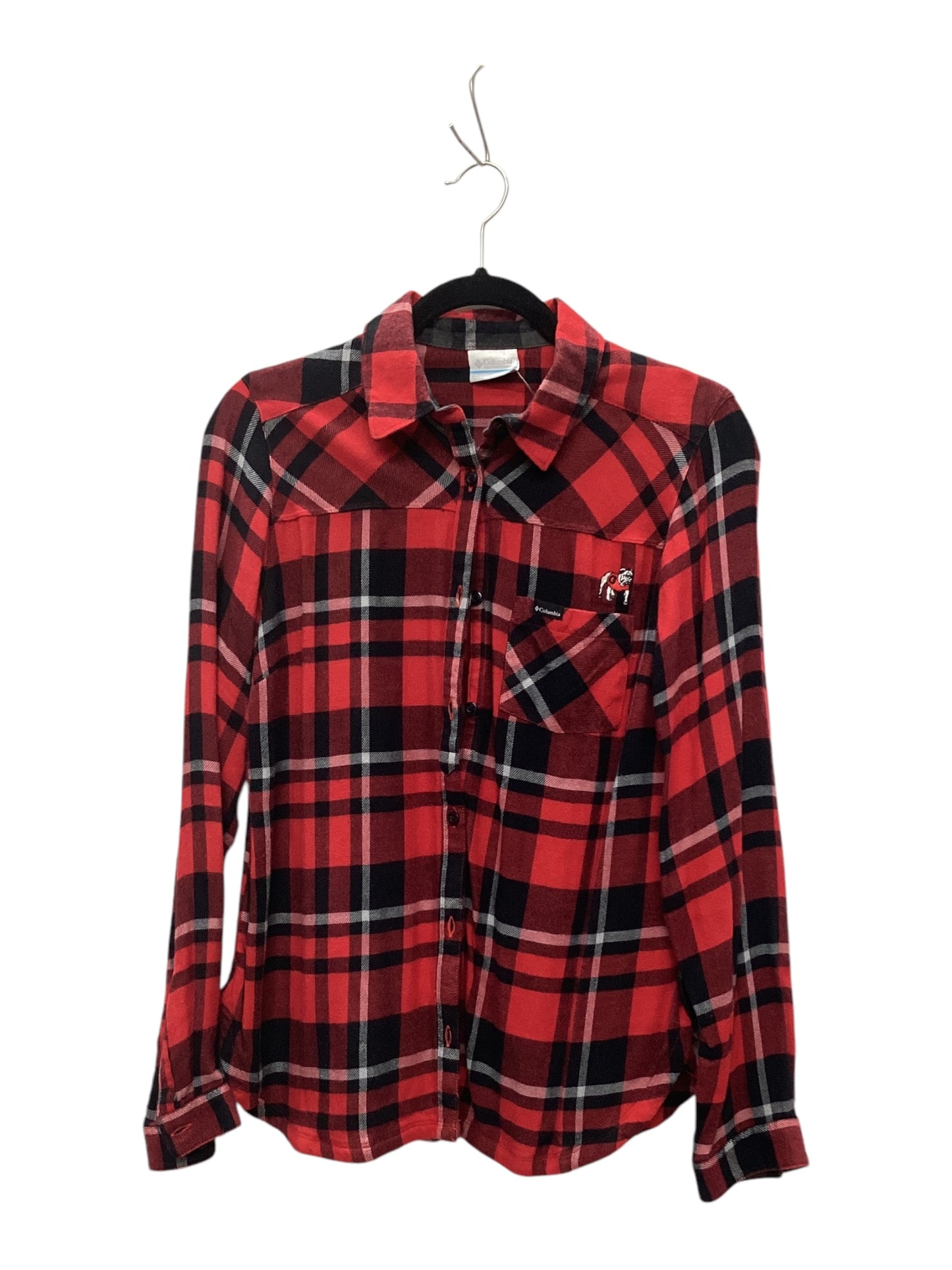 Top Long Sleeve By Columbia In Plaid Pattern, Size: S