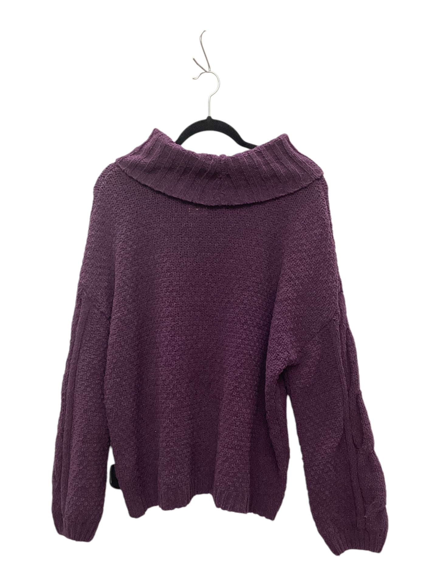 Sweater By Seven 7 In Purple, Size: L