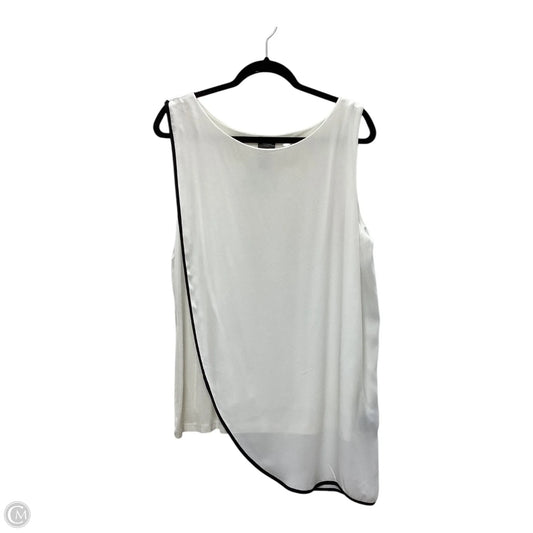 Top Sleeveless By Chicos In White, Size: Xl