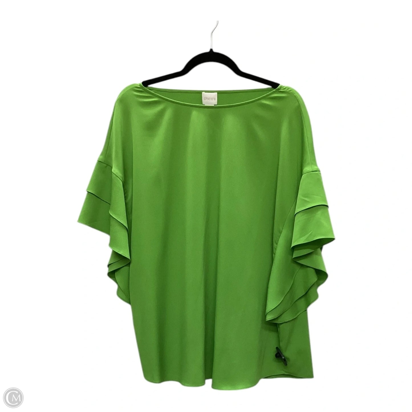 Top Short Sleeve By Chicos In Green, Size: Xl