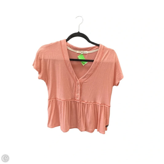 Top Short Sleeve By Rewind In Pink, Size: Xs