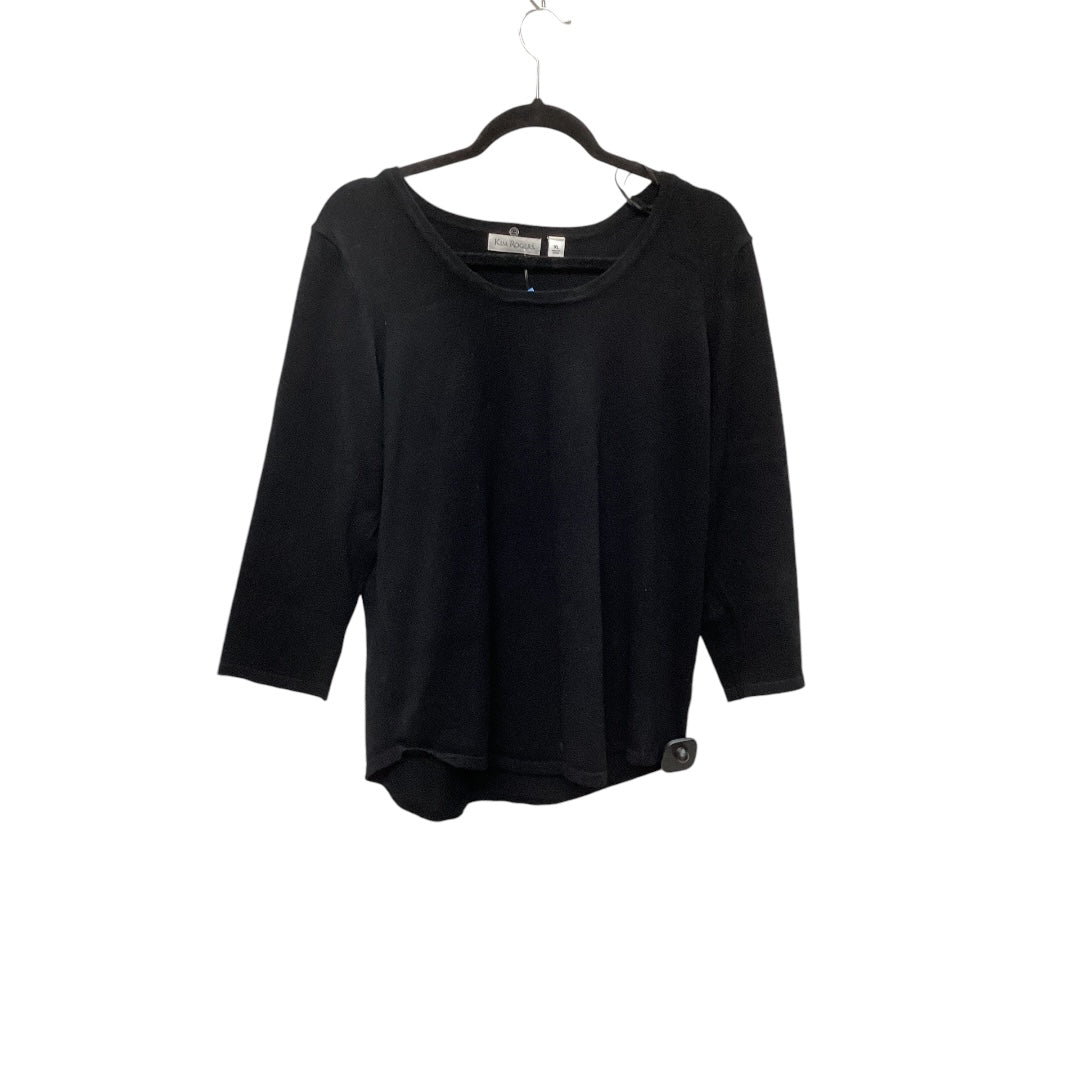 Top Long Sleeve By Kim Rogers In Black, Size: Xl