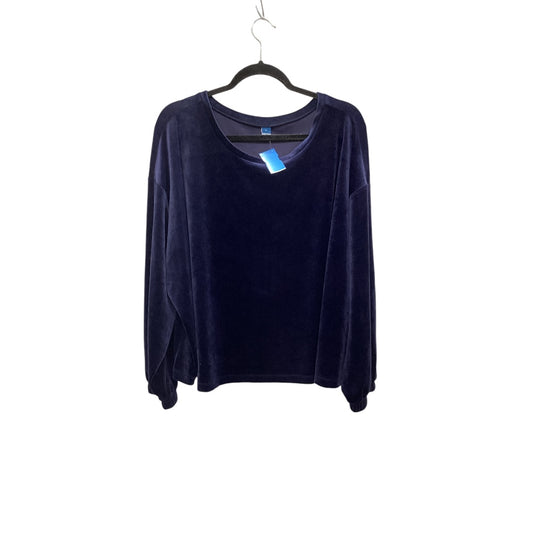 Top Long Sleeve Basic By Old Navy In Blue, Size: 3x