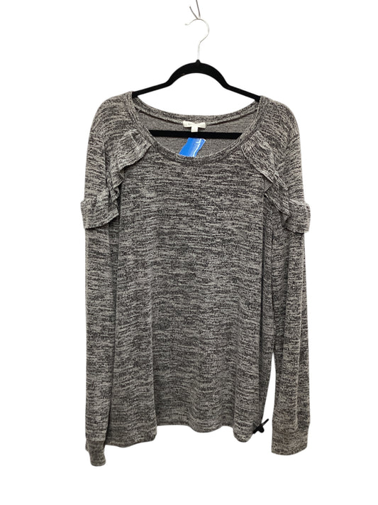 Top Long Sleeve By Clothes Mentor In Grey, Size: 1x