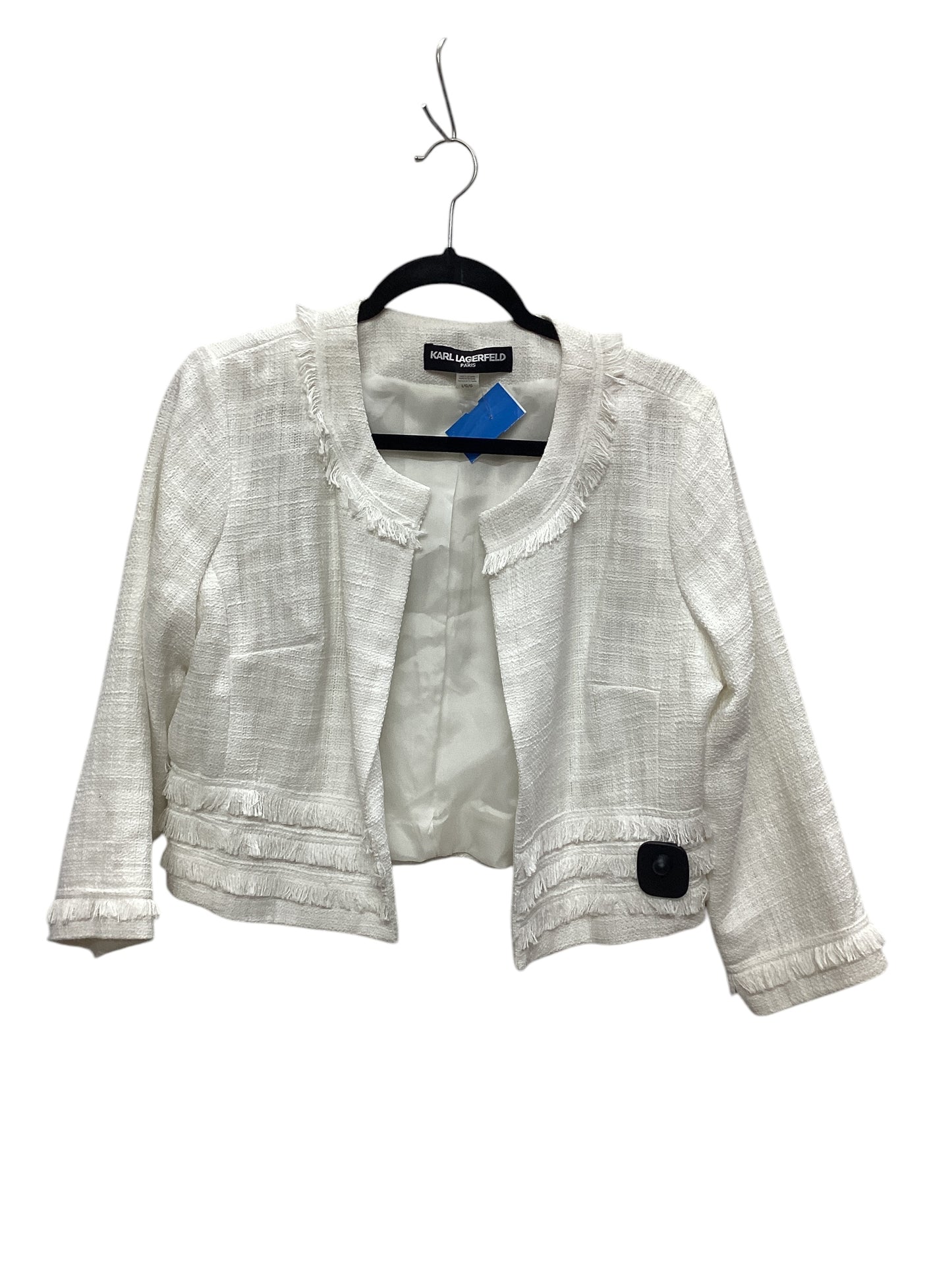 Blazer By Karl Lagerfeld In White, Size: L