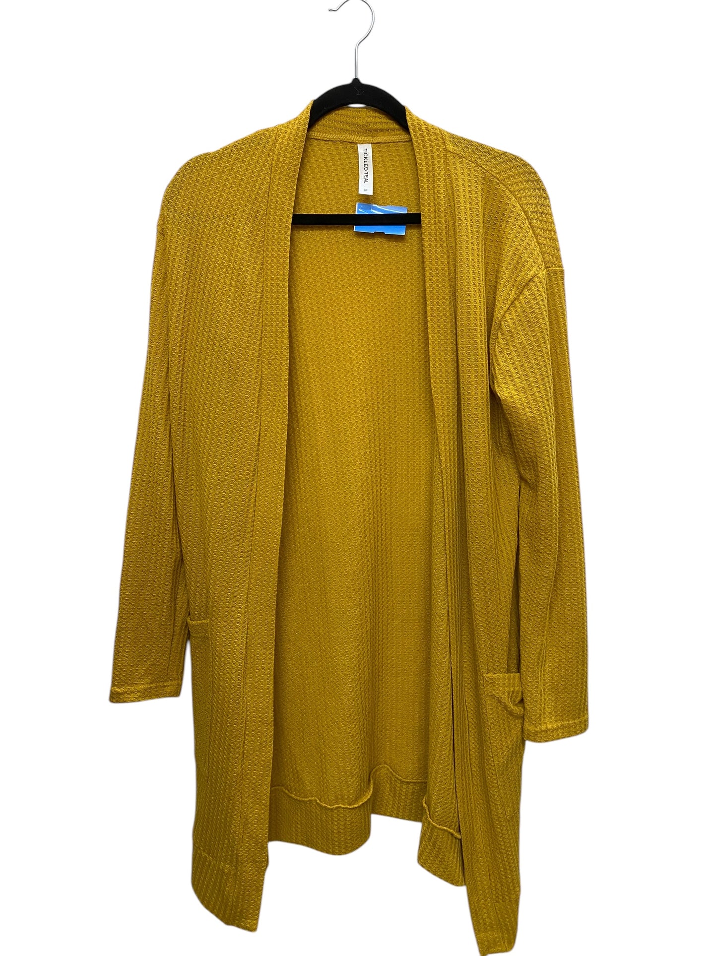 Cardigan By Tickled Teal In Yellow, Size: M