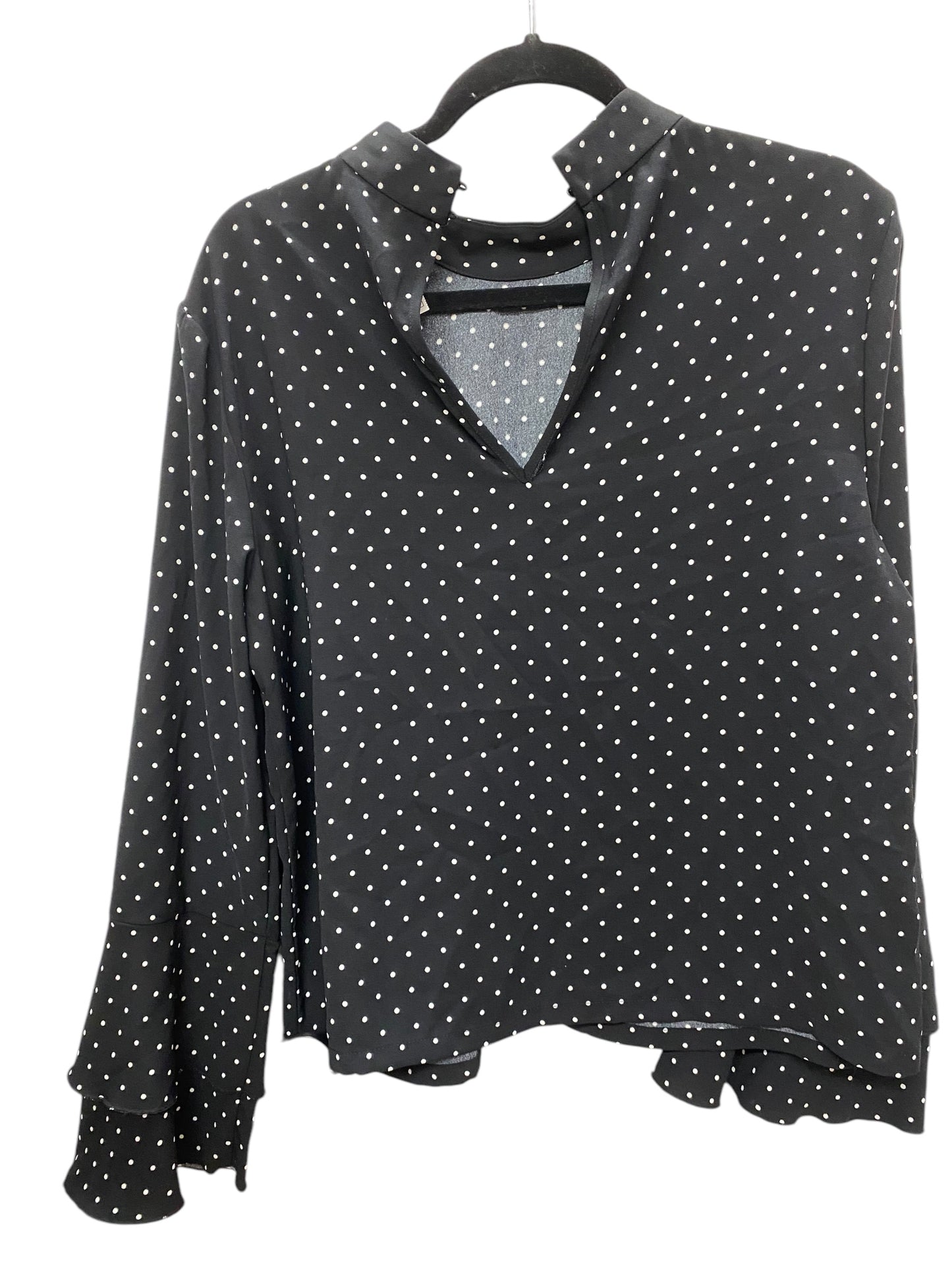 Top Long Sleeve By Clothes Mentor In Black, Size: L