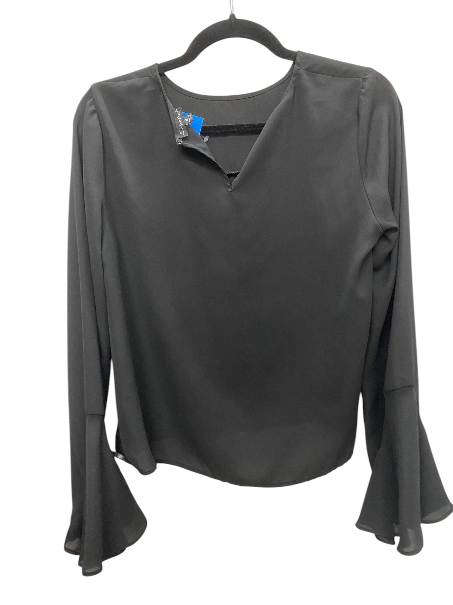 Top Long Sleeve Basic By Shinestar In Black, Size: M