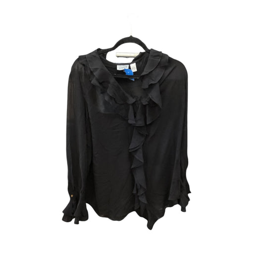 Top Long Sleeve By Chicos In Black, Size: L