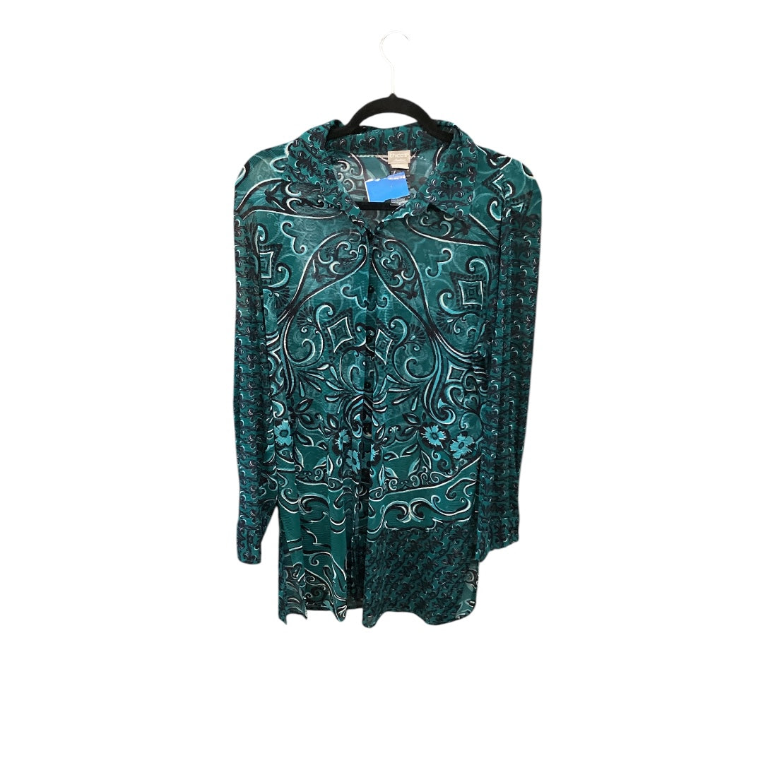 Top Long Sleeve By Chicos In Blue, Size: L