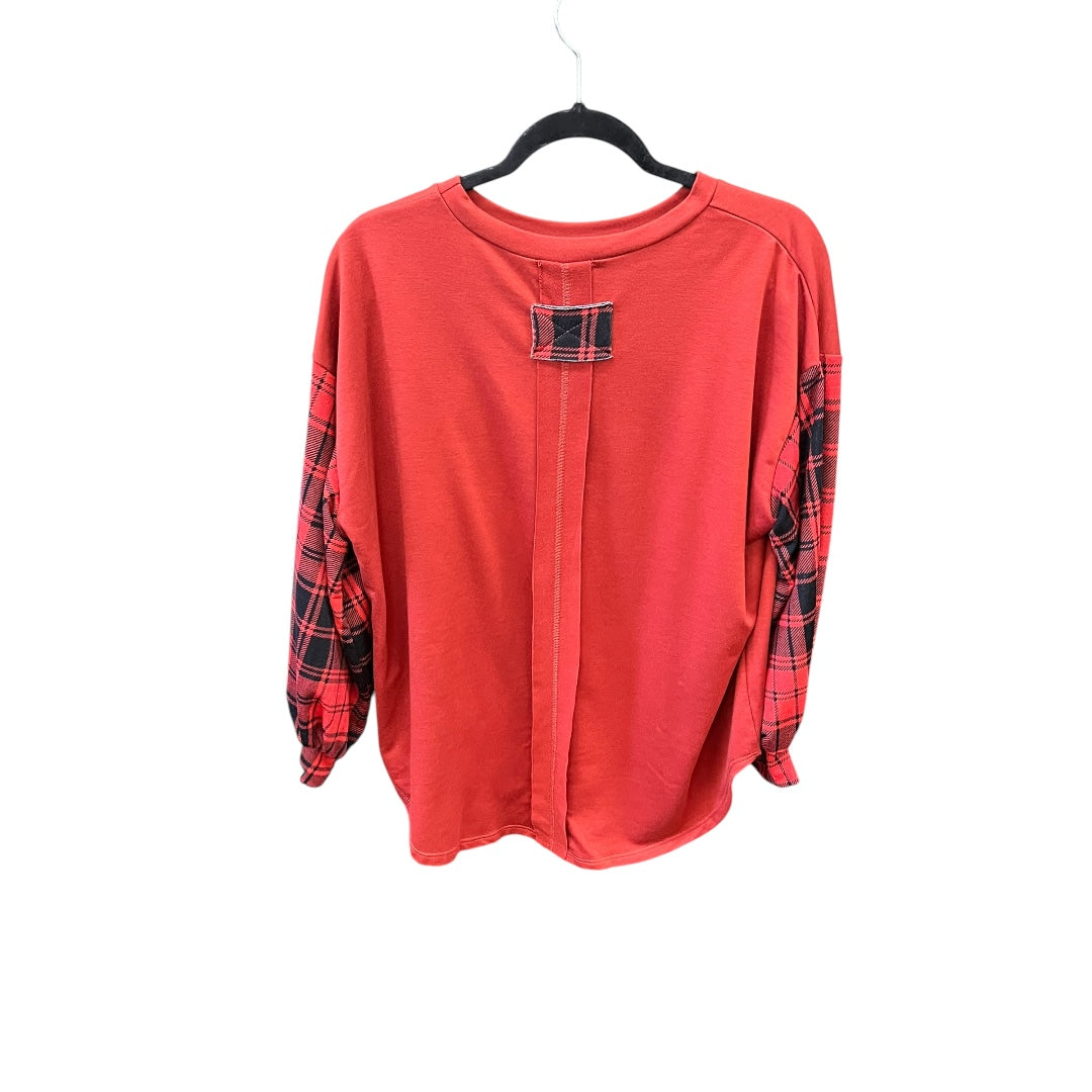 Top Long Sleeve By Clothes Mentor In Red, Size: S