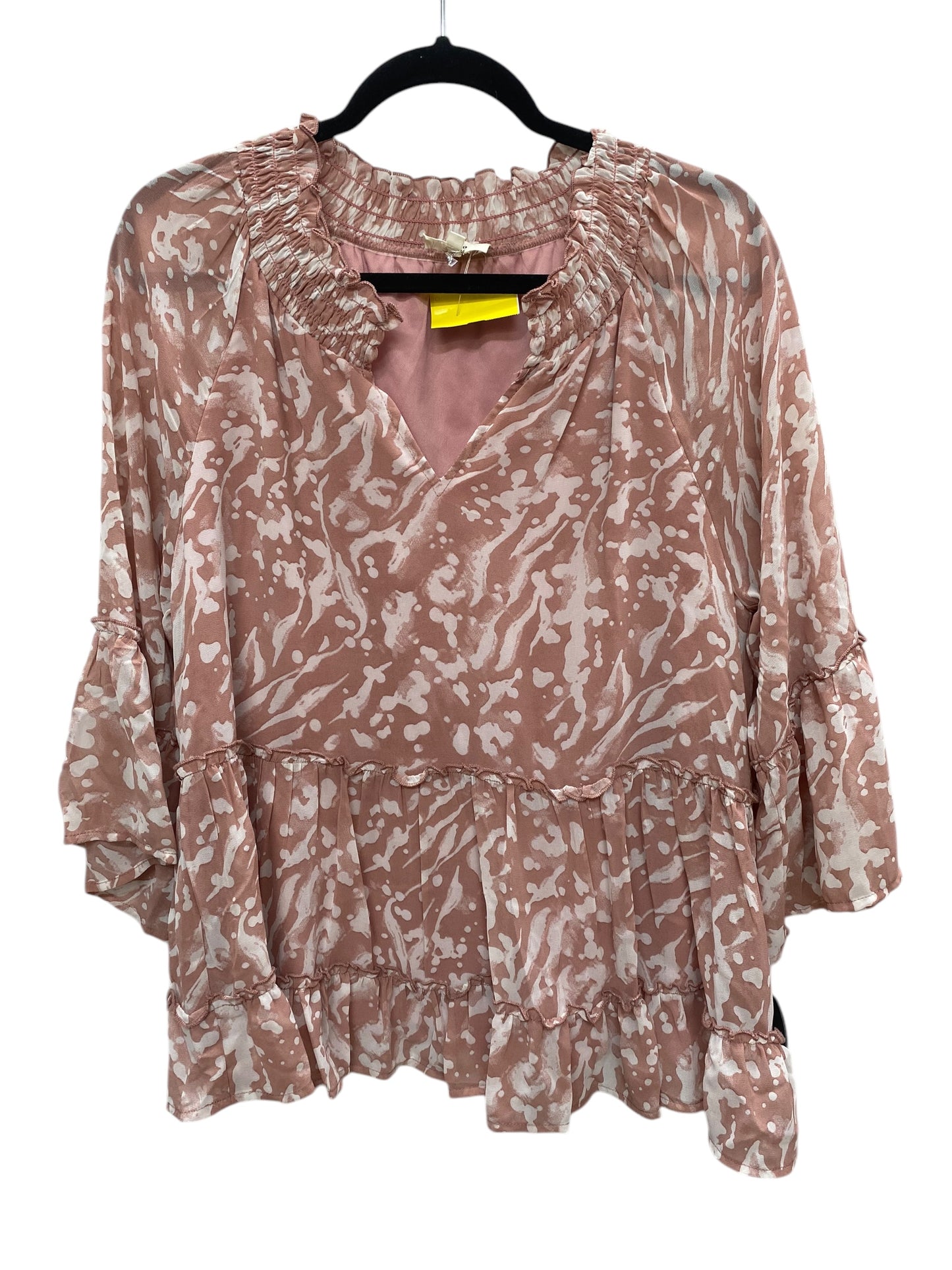 Top Long Sleeve By Entro In Pink, Size: M