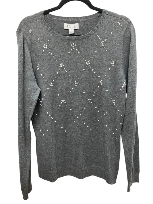 Top Long Sleeve By Elle In Grey, Size: L