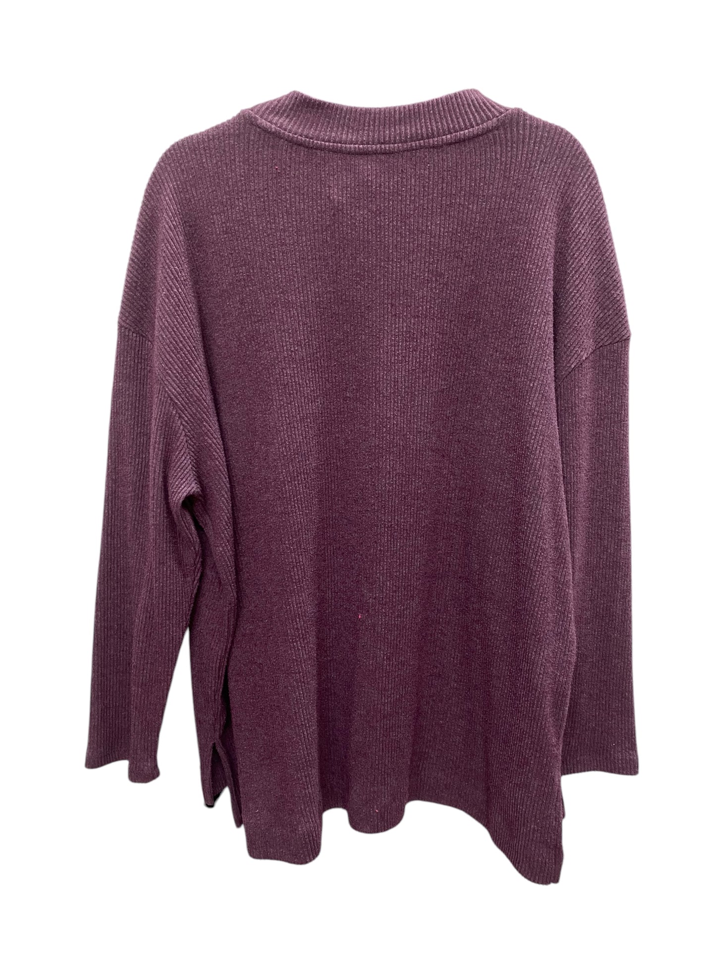 Top Long Sleeve By Terra & Sky In Purple, Size: 2x