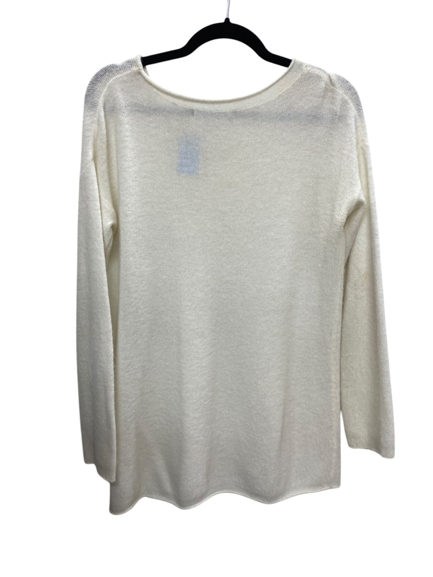 Top Long Sleeve By Olivaceous In White, Size: M