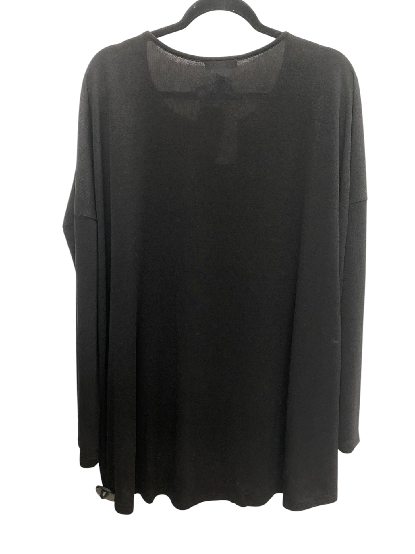 Top Long Sleeve By Very J In Black, Size: L