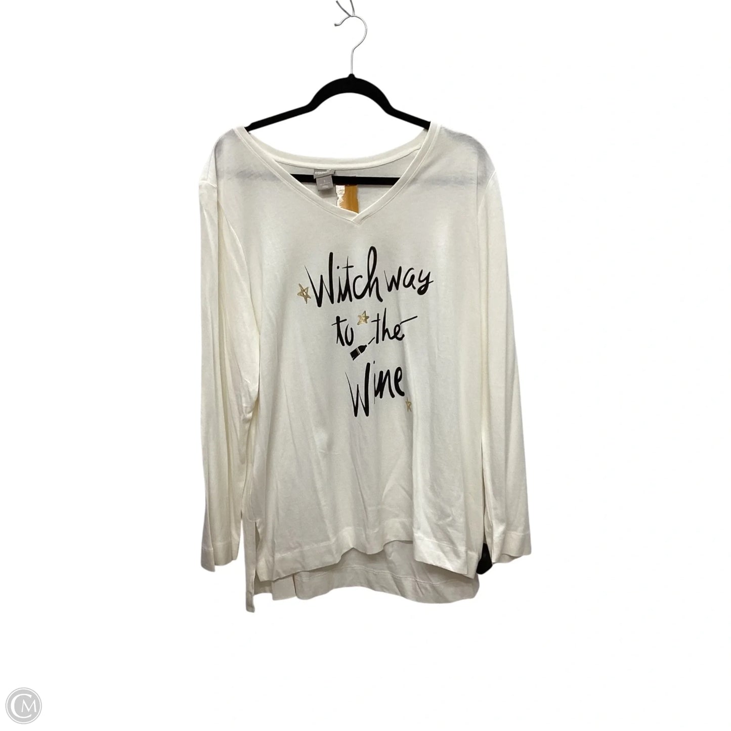 Top Long Sleeve By Chicos In White, Size: 16