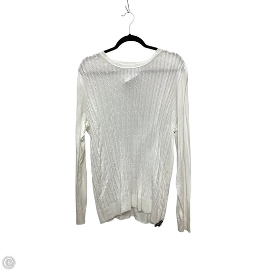 Top Long Sleeve By Kim Rogers In White, Size: Xl