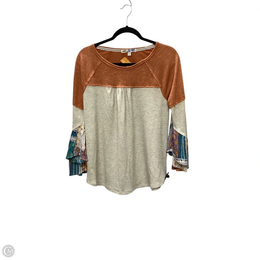 Top Long Sleeve By Jolt In Multi-colored, Size: L